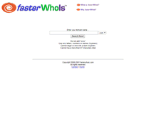 Tablet Screenshot of fasterwhois.com